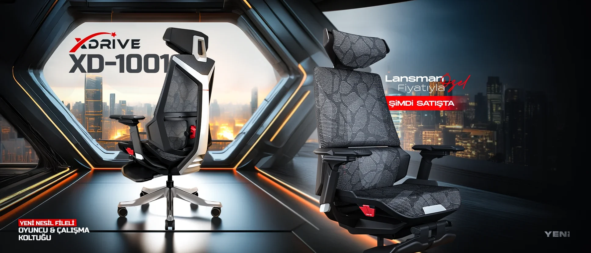 xDrive XD-1001 Fileli Oyuncu ve Çalışma Koltuğu