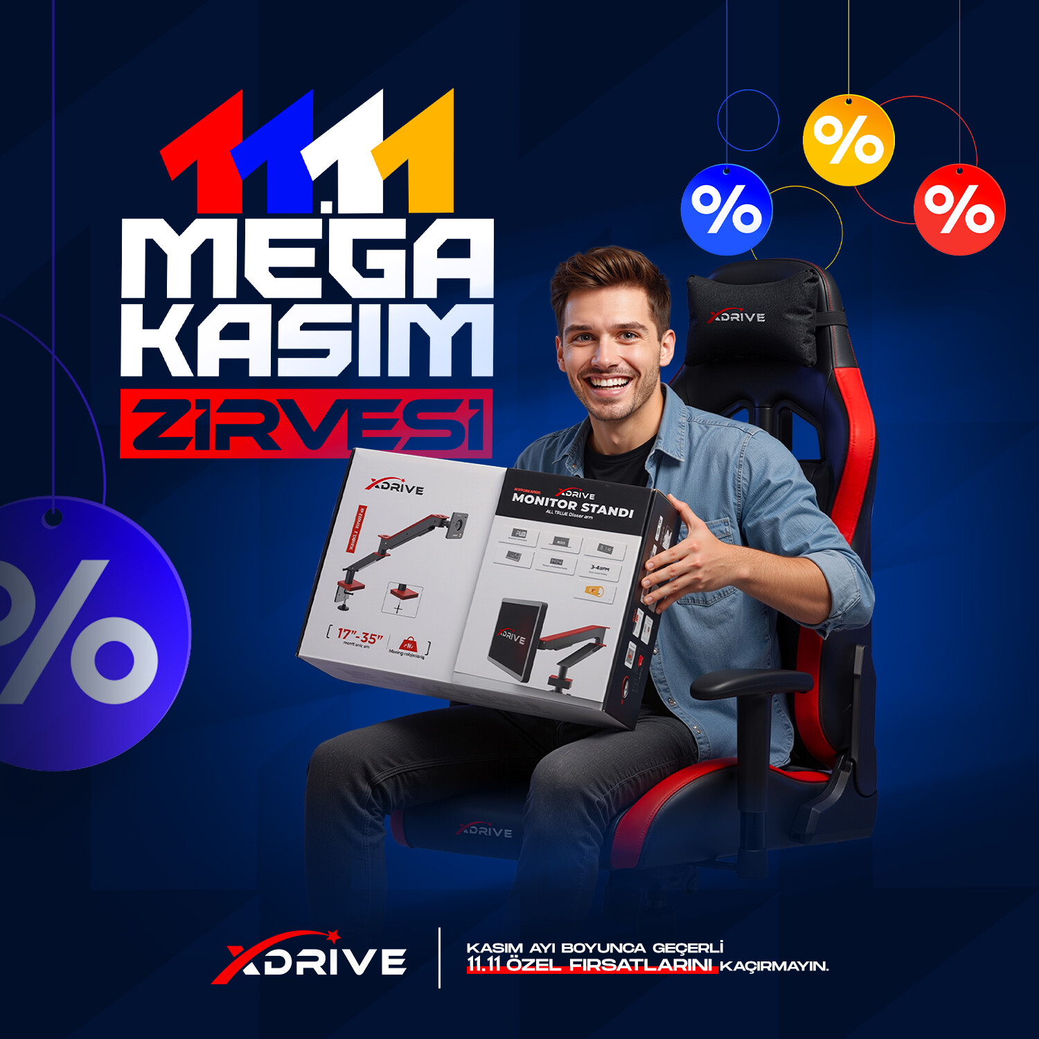 xDrive, Mega Kasım 2025 İndirimlerini Başlattı: Oyuncu ve Çalışma Koltuklarında Büyük Fırsatlar