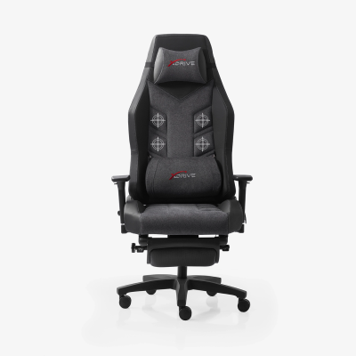 xDrive FIRTINA Feet Extension and Massage Gaming Chair Grey/Black - 2