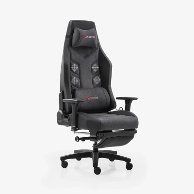 xDrive FIRTINA Feet Extension and Massage Gaming Chair Grey/Black - 1