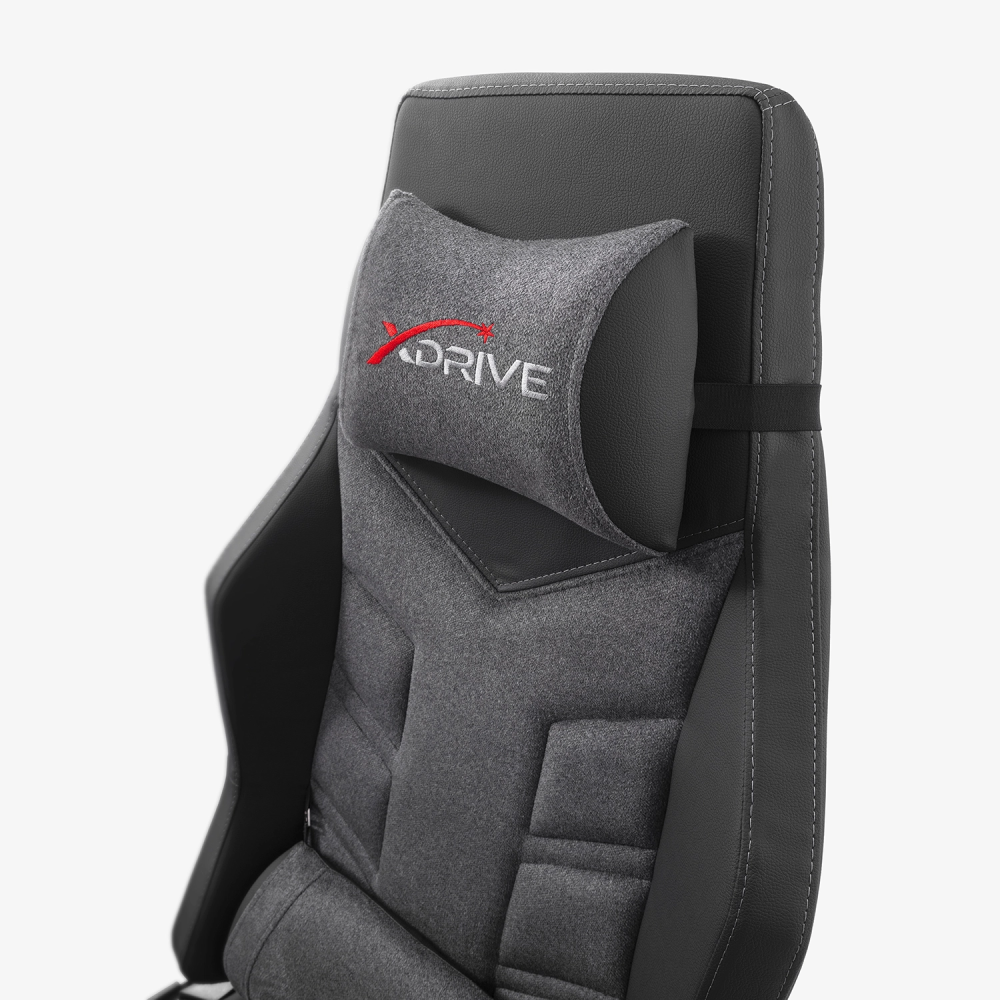 xDrive FIRTINA Feet Extension and Massage Gaming Chair Grey/Black - 8
