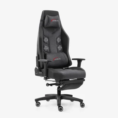 xDrive FIRTINA Feet Extension and Massage Gaming Chair Grey/Black - 1