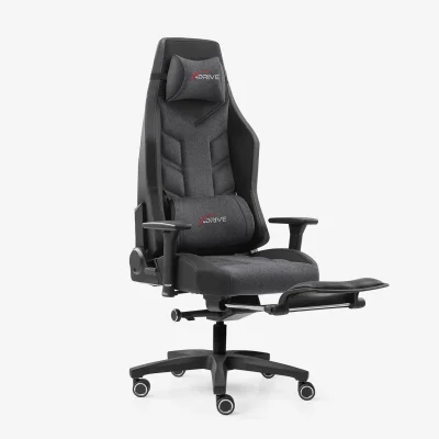 xDrive FIRTINA Feet Extension and Massage Gaming Chair Grey/Black - 3