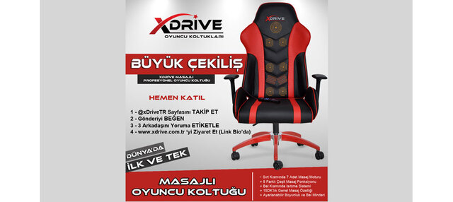 OYUNCU KOLTUĞU ÇEKİLİŞİ BAŞLADI ! - XDRİVE'DAN MASAJLI OYUNCU KOLTUĞU ÇEKİLİŞİ