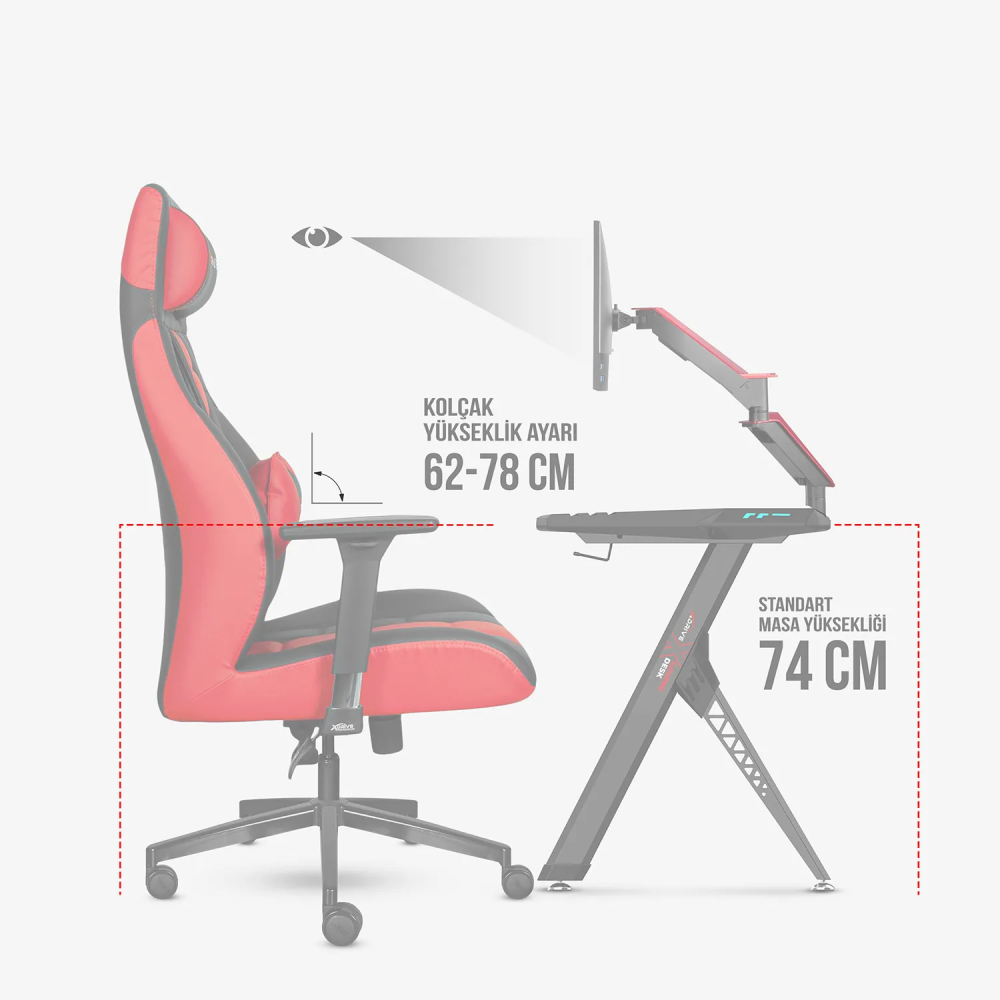 xDrive 1453 Professional Gaming Chair Grey / Black - 9