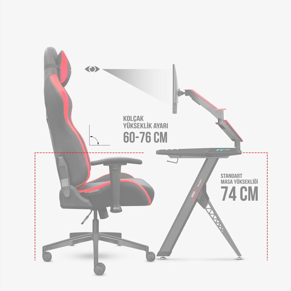 xDrive 15'LI Professional Gaming Chair Fabric Black/Black - 9