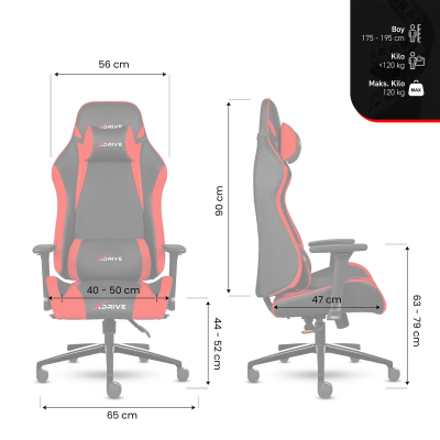 xDrive AKINCI Professional Gaming Chair Grey/Black - 10