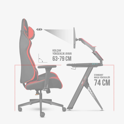 xDrive AKINCI Professional Gaming Chair Grey/Black - 9