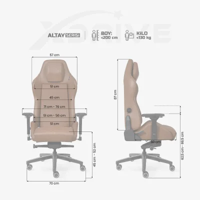 xDrive ALTAY Office Chair Tan - 4