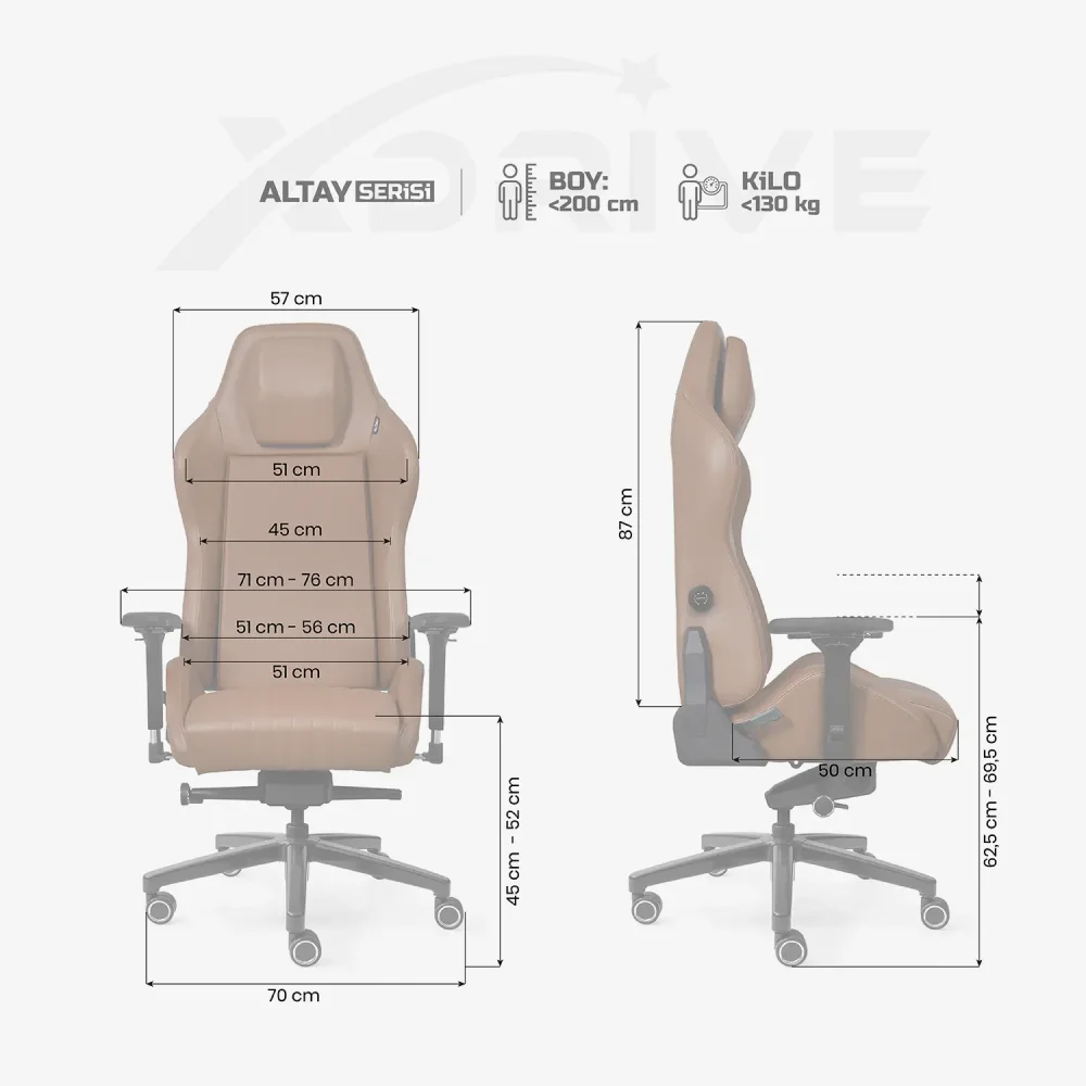 xDrive ALTAY Office Chair Tan - 4