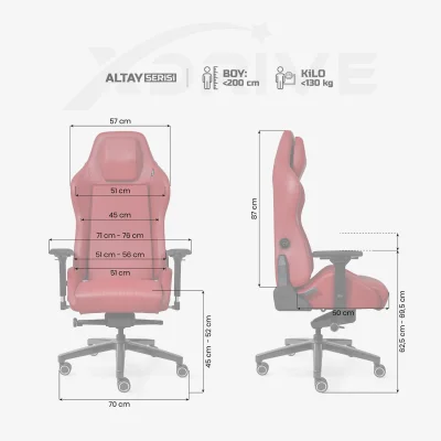 xDrive ALTAY Office Chair Burgundy - 4