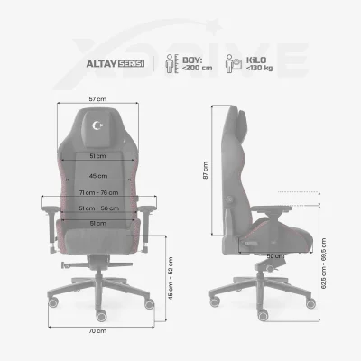 xDrive ALTAY Professional Gaming Chair Blue/Grey/Black - 4