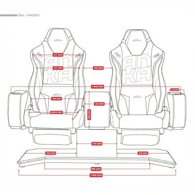 xDrive Anka Sport İkili Konsol Koltuğu - 4