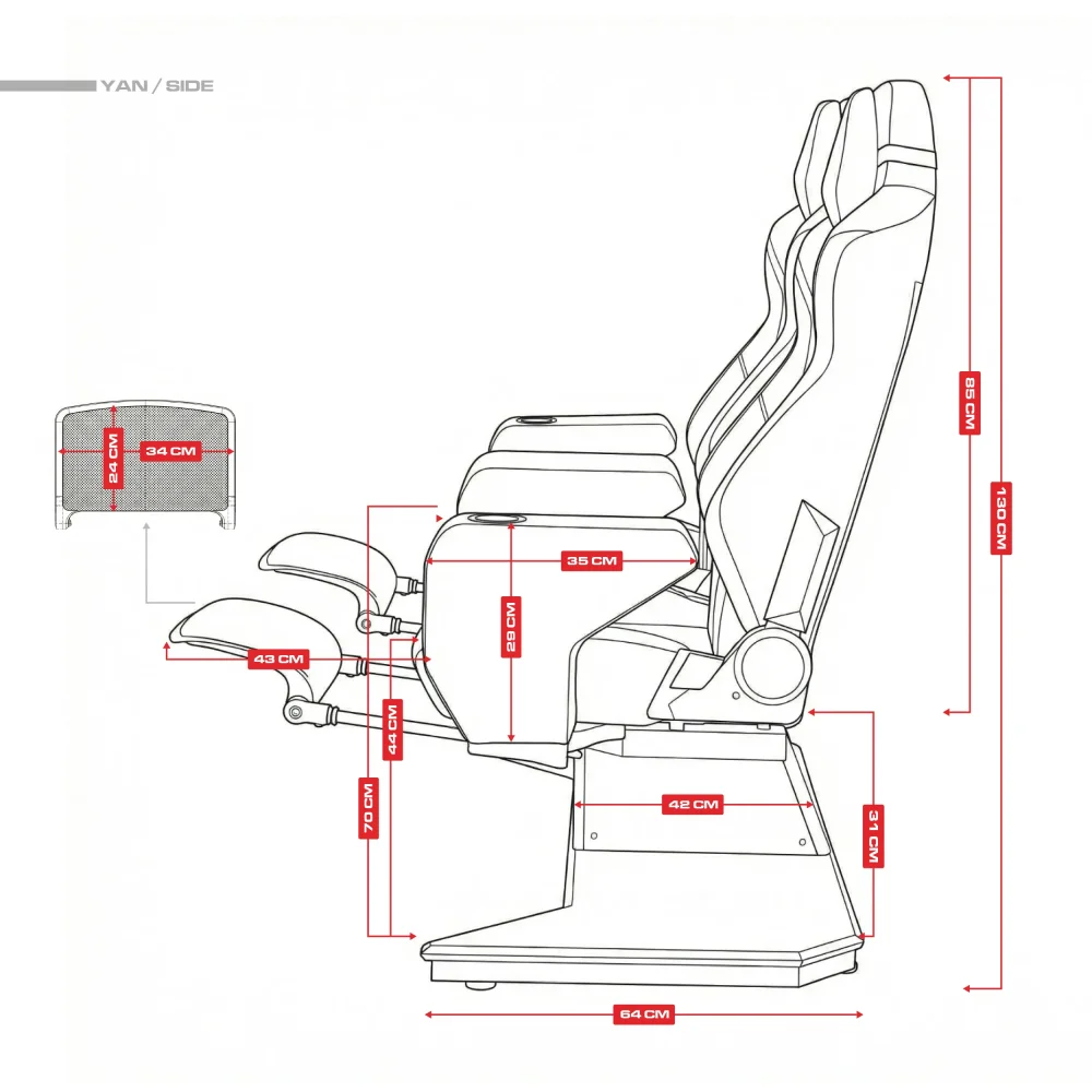 xDrive Anka Sport İkili Konsol Koltuğu - 5