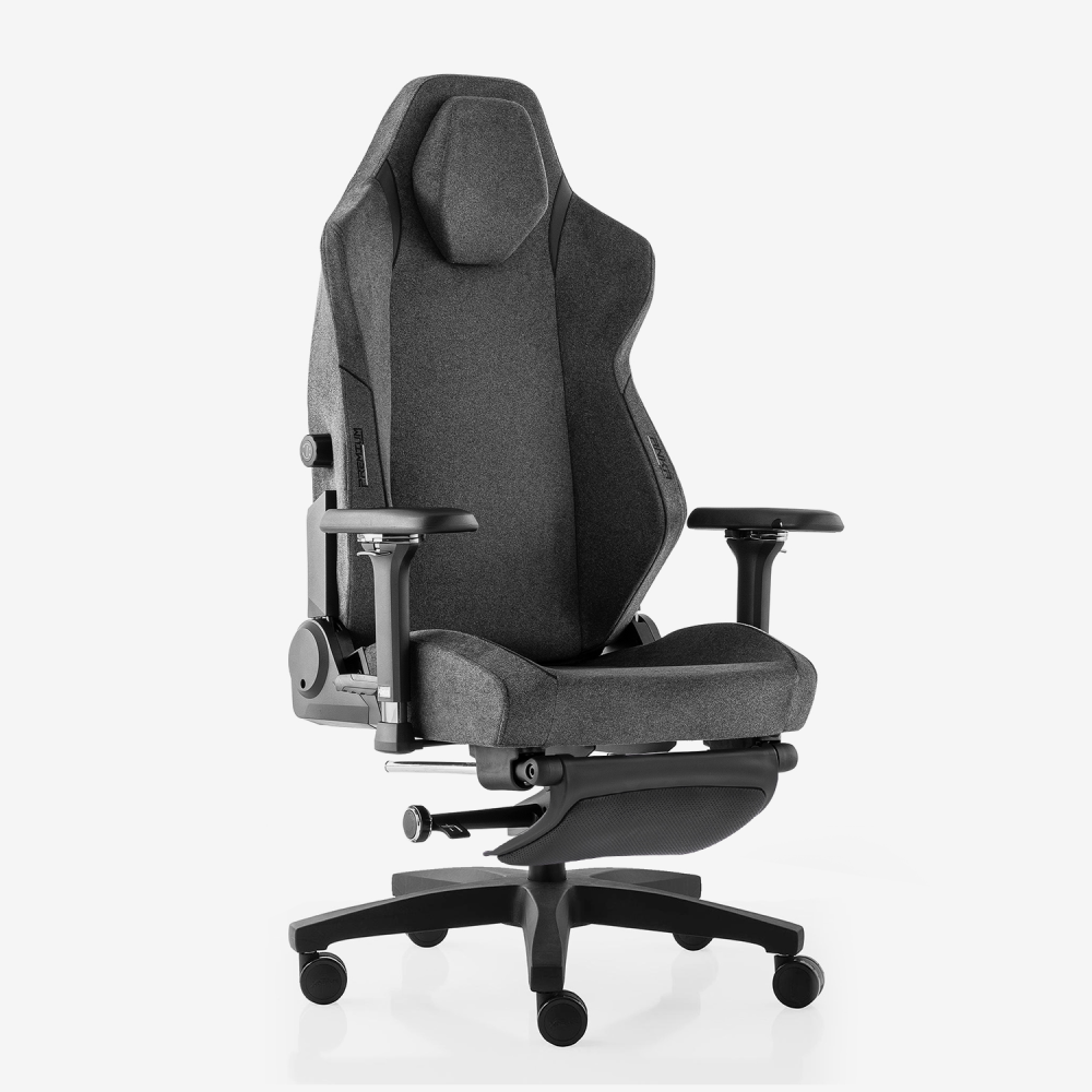 xDrive Business Anka Work Chair Fabric Gray with Foot Extensions - 3