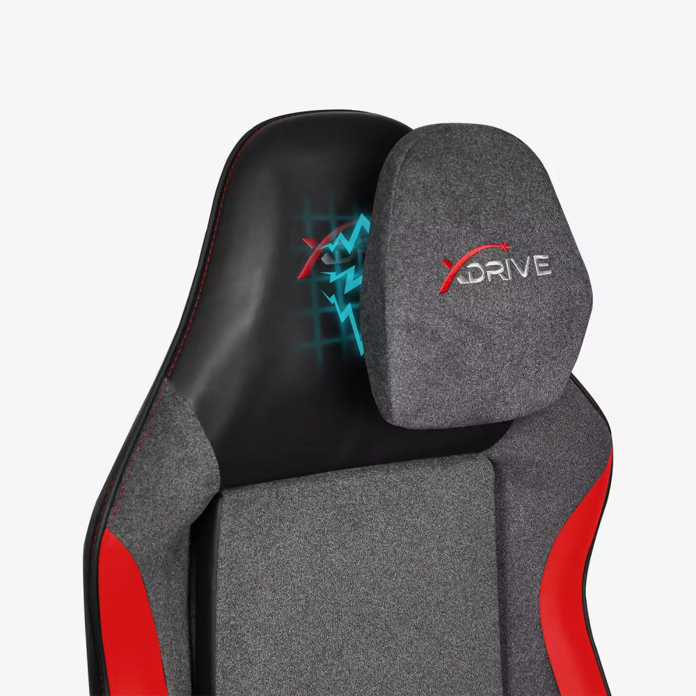 xDrive ATAK Professional Gaming Chair Red Grey Black - 8