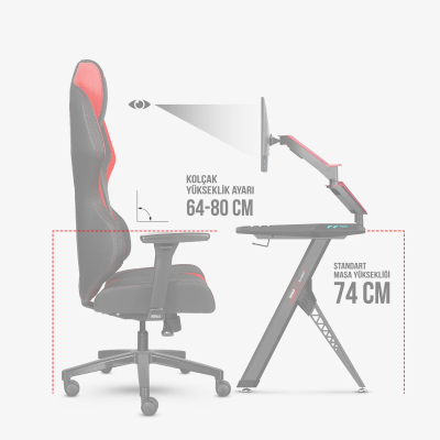 xDrive BORA Professional Gaming Chair Black/Black - 6