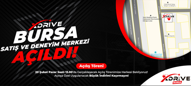 xDrive Oyuncu Koltukları Bursa Satış Merkezi Açıldı!