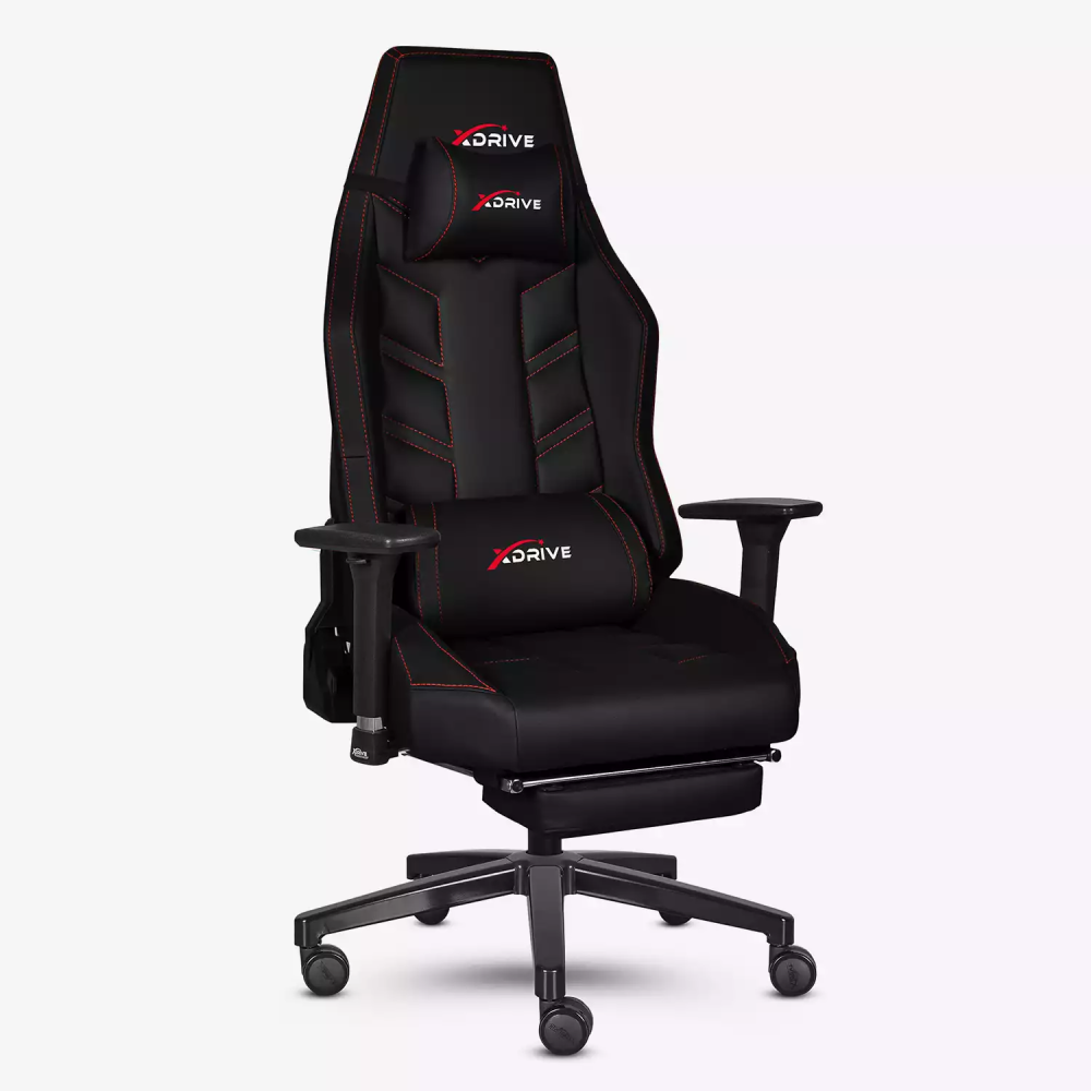 xDrive FIRTINA Foot Extension Proffessional Gaming Chair Black/Black - 4