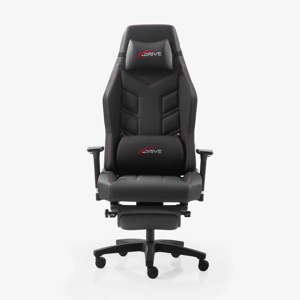 xDrive FIRTINA Foot Extension Proffessional Gaming Chair Black/Black - 2