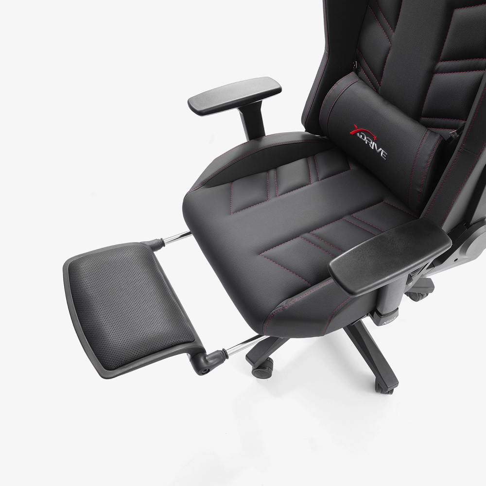 xDrive FIRTINA Foot Extension Proffessional Gaming Chair Black/Black - 8