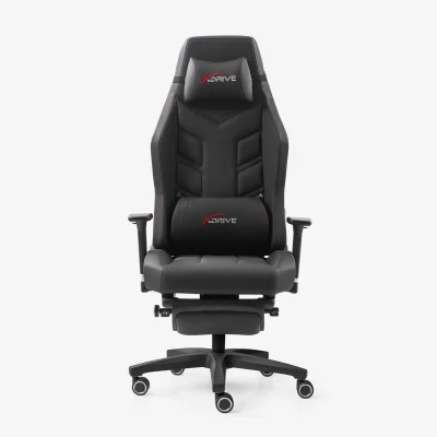 xDrive FIRTINA Feet Extension Proffessional Gaming Chair Black/Black - 2
