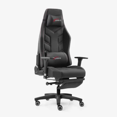 xDrive FIRTINA Feet Extension Proffessional Gaming Chair Black/Black - 1