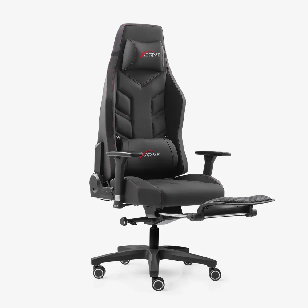 xDrive FIRTINA Feet Extension Proffessional Gaming Chair Black/Black - 3