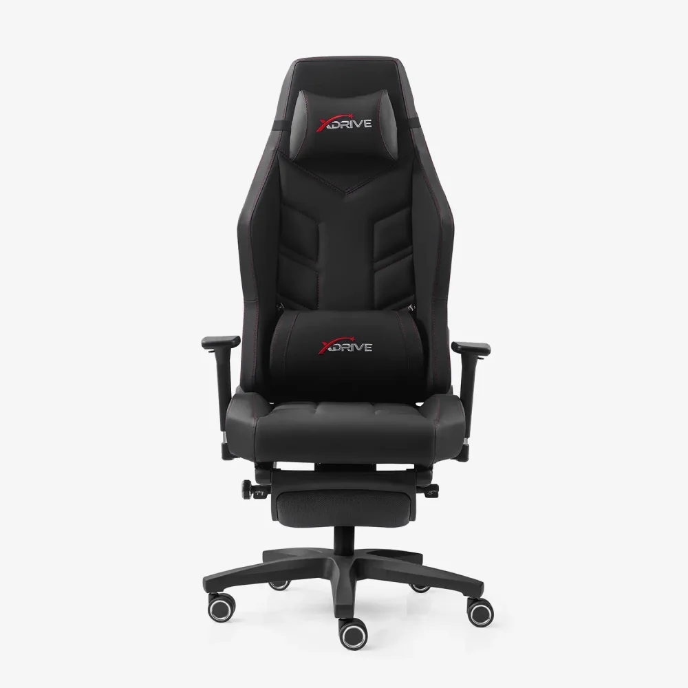 xDrive FIRTINA Feet Extension Proffessional Gaming Chair Black/Black - 2