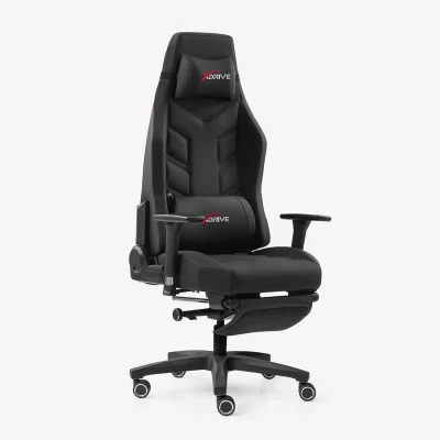 xDrive FIRTINA Feet Extension Proffessional Gaming Chair Black/Black - 1