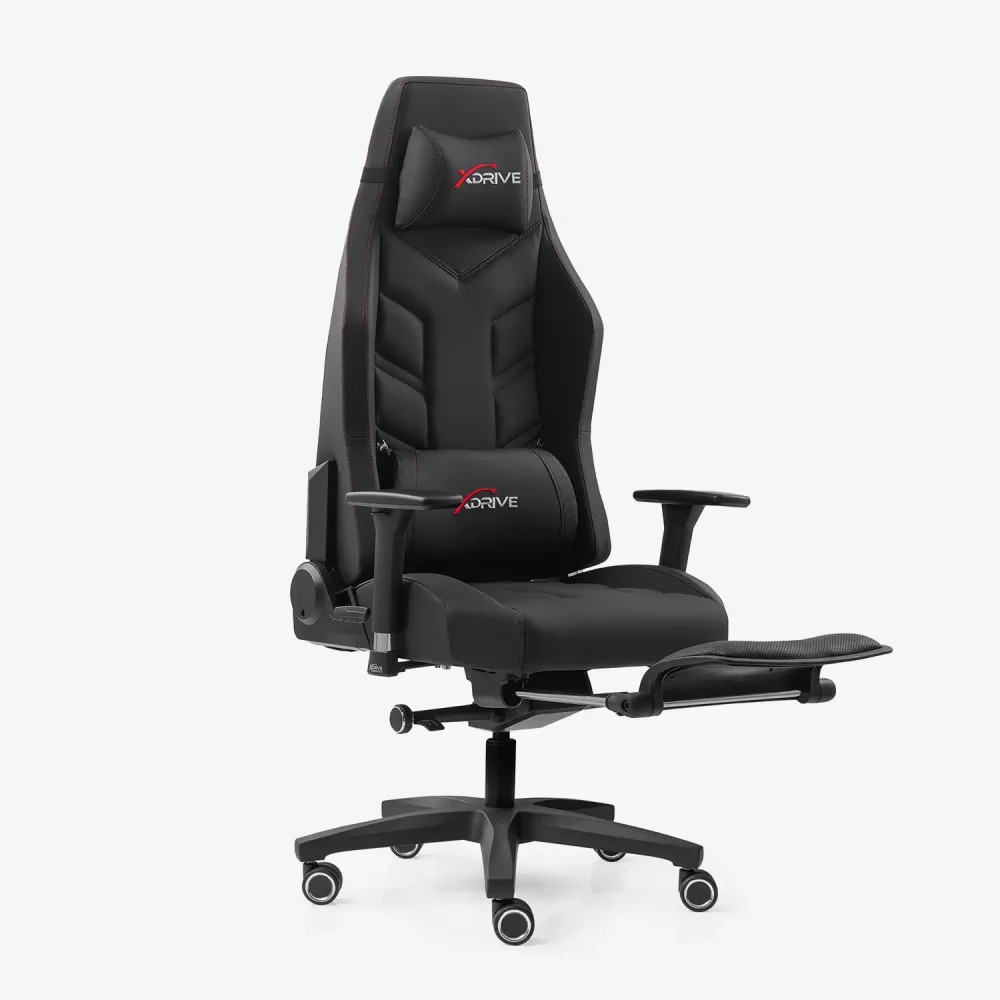 xDrive FIRTINA Feet Extension Proffessional Gaming Chair Black/Black - 3