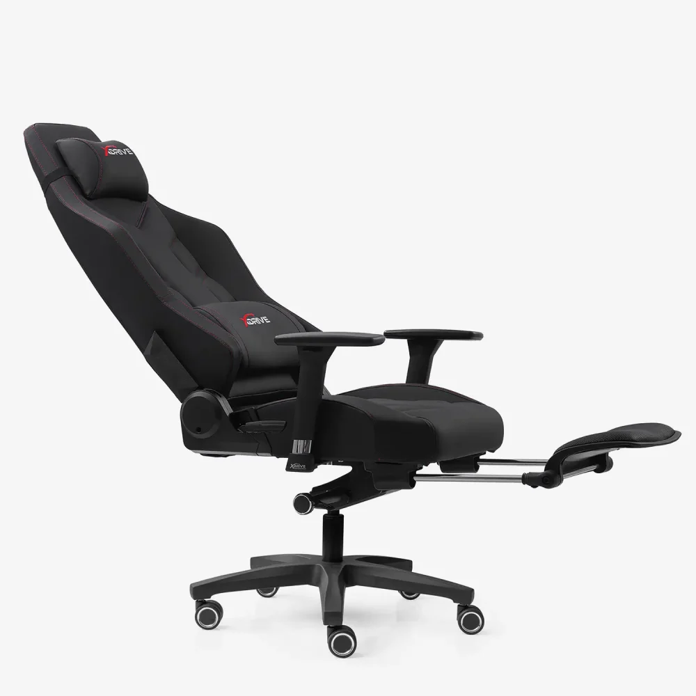 xDrive FIRTINA Feet Extension Proffessional Gaming Chair Black/Black - 7