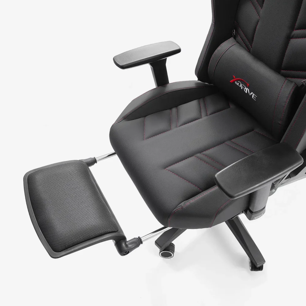 xDrive FIRTINA Feet Extension Proffessional Gaming Chair Black/Black - 10
