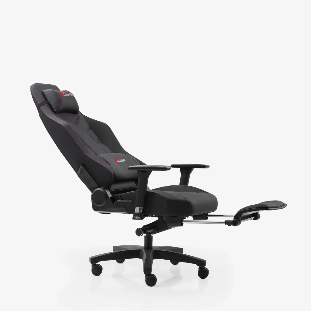 xDrive FIRTINA Massage Foot Extension Proffessional Gaming Chair Black/Black - 6