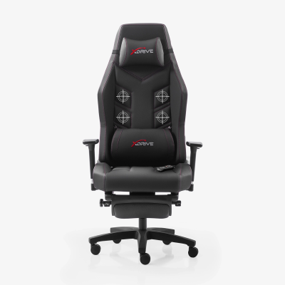 xDrive FIRTINA Massage Foot Extension Proffessional Gaming Chair Black/Black - 2