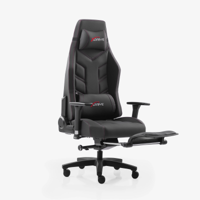 xDrive FIRTINA Massage Foot Extension Proffessional Gaming Chair Black/Black - 5