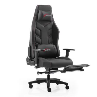 xDrive FIRTINA Massage Foot Extension Proffessional Gaming Chair Black/Black - xDrive