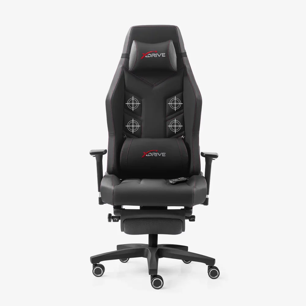 xDrive FIRTINA Massage Foot Extension Proffessional Gaming Chair Black/Black - 2