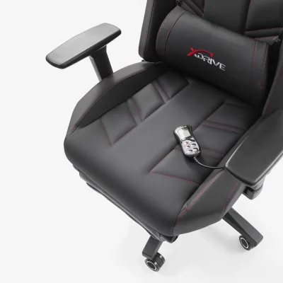 xDrive FIRTINA Massage Foot Extension Proffessional Gaming Chair Black/Black - 11