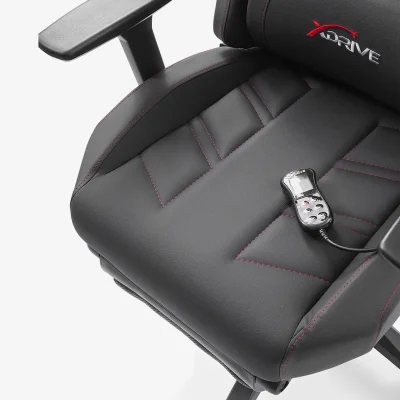 xDrive FIRTINA Massage Foot Extension Proffessional Gaming Chair Black/Black - 11