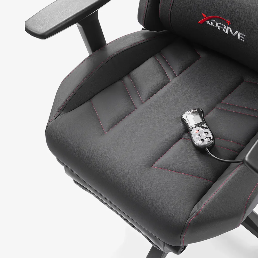 xDrive FIRTINA Massage Foot Extension Proffessional Gaming Chair Black/Black - 11