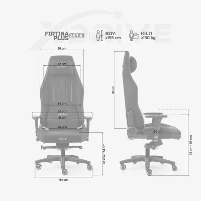 xDrive Fırtına Plus Profesyonel Oyuncu Koltuğu Kumaş Siyah - 4
