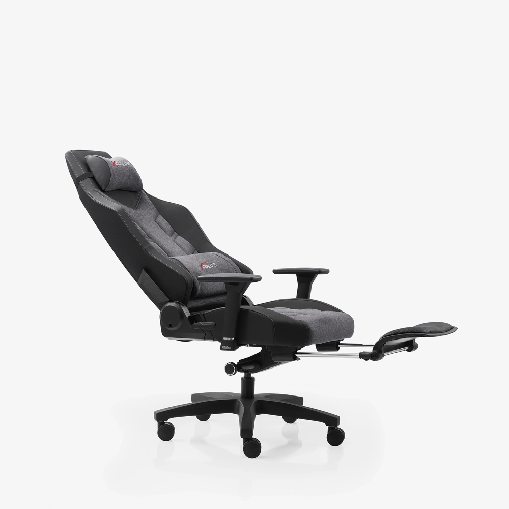 xDrive Fırtına Professional Gaming Chair Fabric Gray/Black with Foot Extensions - 7