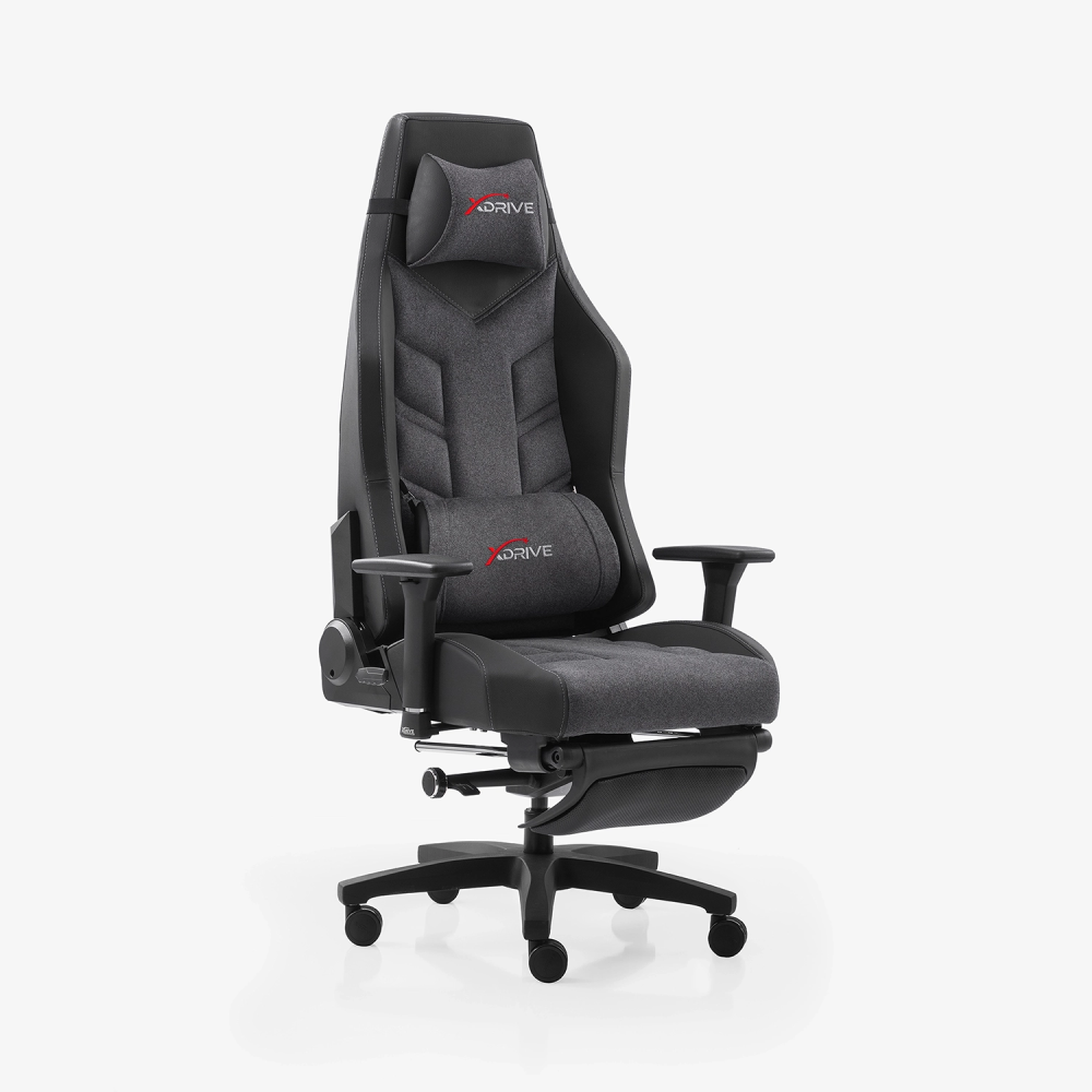 xDrive Fırtına Professional Gaming Chair Fabric Gray/Black with Foot Extensions - 5