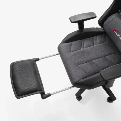 xDrive Fırtına Professional Gaming Chair Fabric Gray/Black with Foot Extensions - 8