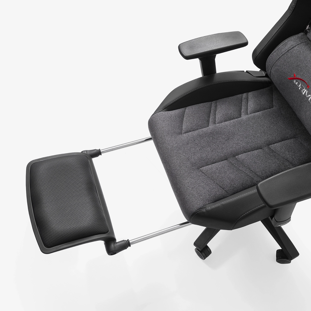 xDrive Fırtına Professional Gaming Chair Fabric Gray/Black with Foot Extensions - 8