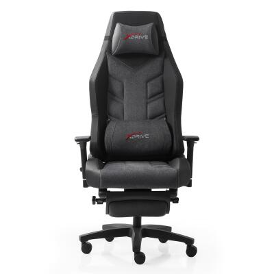 xDrive Fırtına Professional Gaming Chair Fabric Gray/Black with Feet Extension - 2