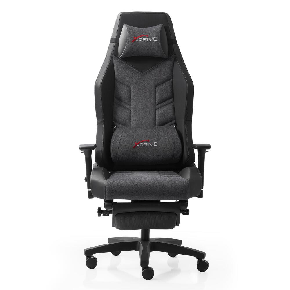xDrive Fırtına Professional Gaming Chair Fabric Gray/Black with Feet Extension - 2