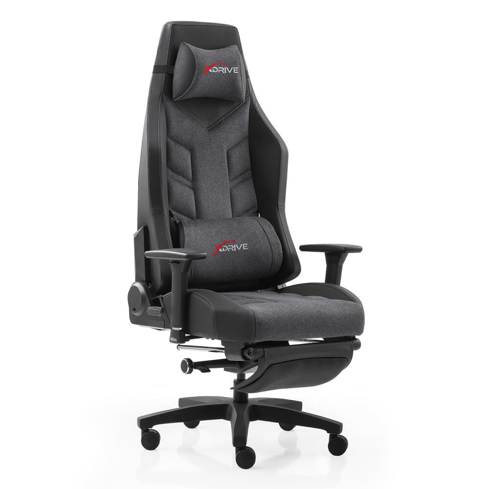 xDrive Fırtına Professional Gaming Chair Fabric Gray/Black with Feet Extension - 3