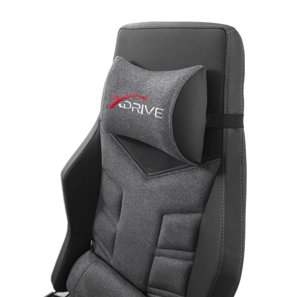 xDrive Fırtına Professional Gaming Chair Fabric Gray/Black with Feet Extension - 12